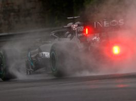 Mercedes in Rain