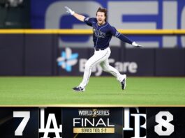 Rays win Game 4 and ties World Series at 2-2