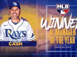 Rays skipper Kevin Cash wins 2020 AL Manager of the Year