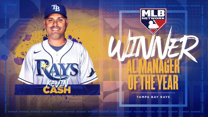 Rays skipper Kevin Cash wins 2020 AL Manager of the Year