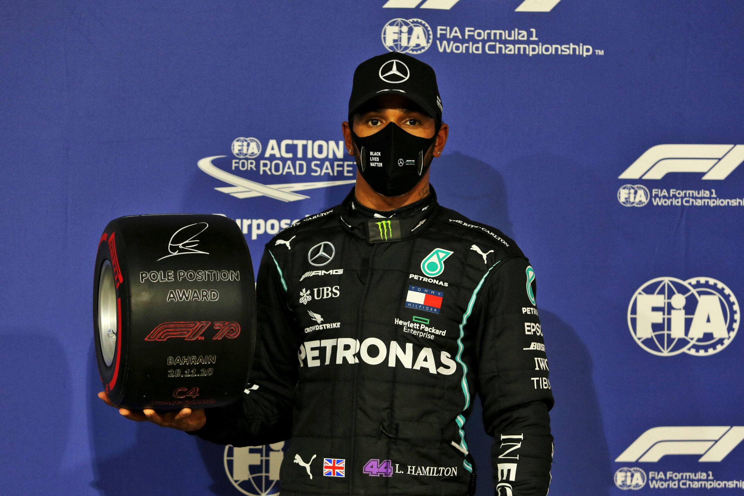 Hamilton's 98th career pole leads Mercedes 1-2