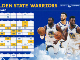 Golden State Warriors First Half Schedule