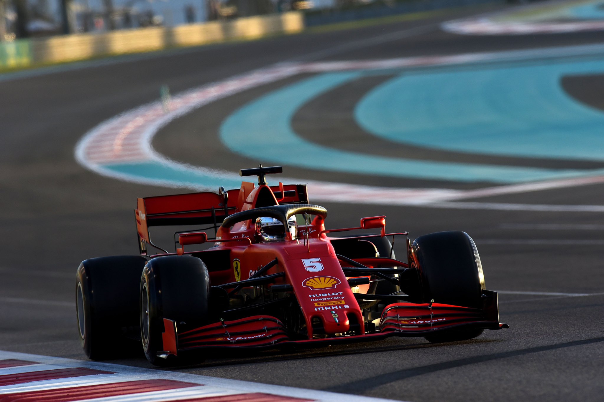 Seb Vettel during FP2 at Abu Dhabi