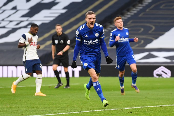 Leicester City beat Tottenham to reach second in the league table