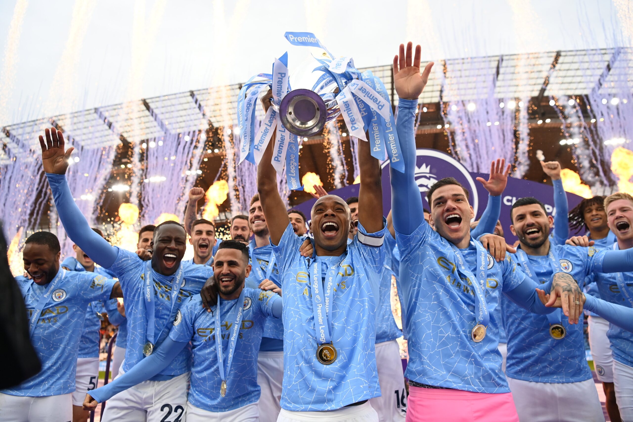 Manchester City celebrates title triuamph