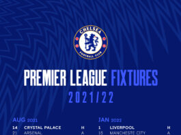 Chelsea premier league 2021-22 fixtures