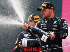 Bottas on Podium for Mercedes at 2021 Austrian GP