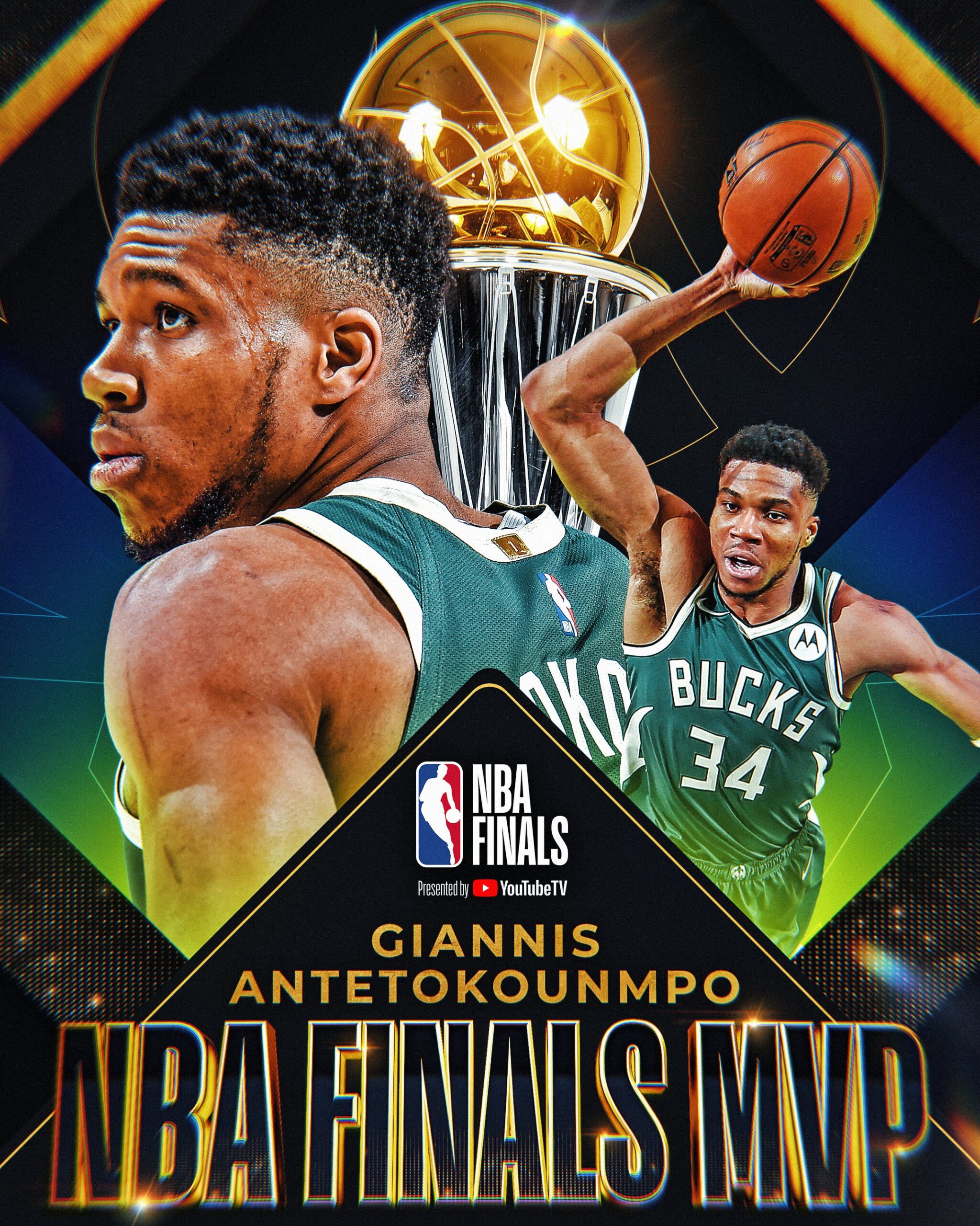 Giannis Antetokoumpo wins 2021 Bill Russell NBA Finals MVP Award