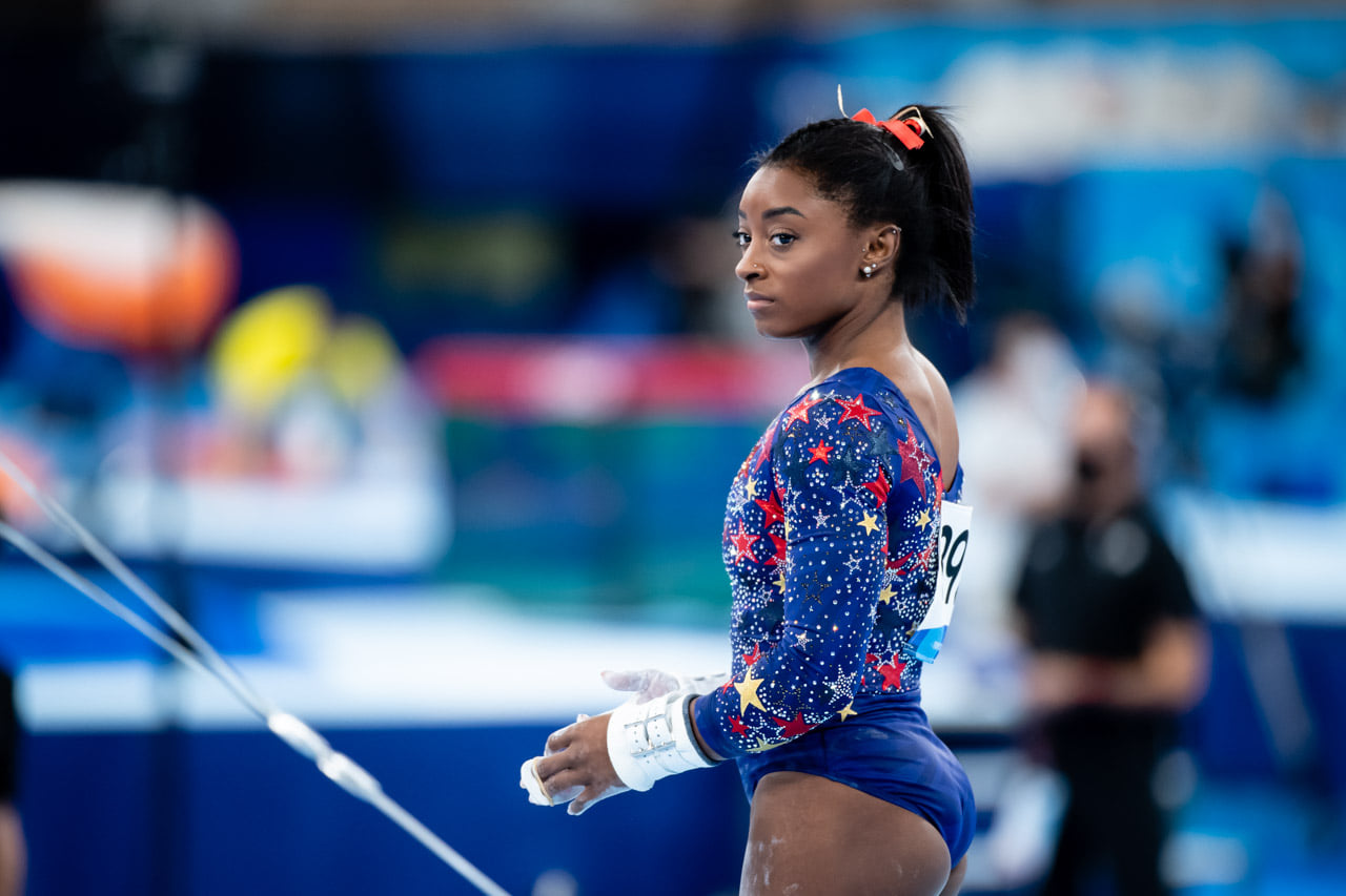 Simone Biles with drawn from All-around