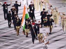 Team India parade 2020 Tokyo Olympics