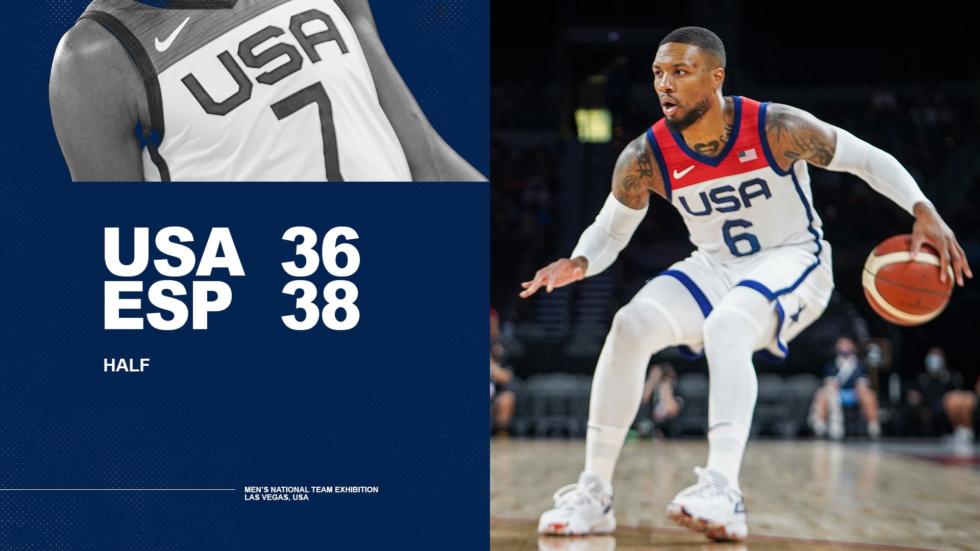 Olympics Basketball Team Usa Trails Spain 36 38 At The Half Time