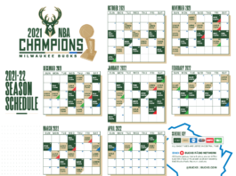Milwaukee Bucks 2021-22 schedule