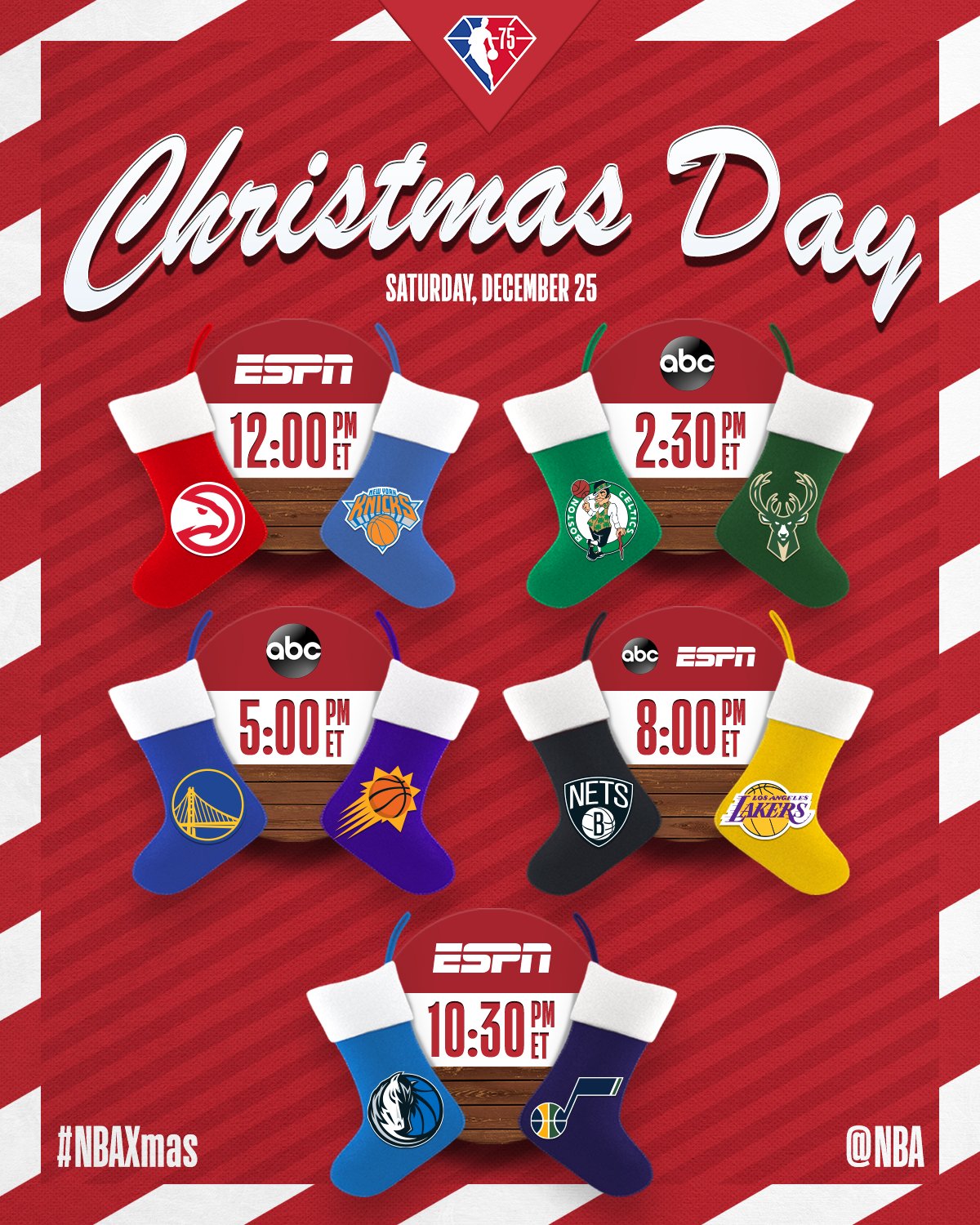 NBA Christmas day fixtures