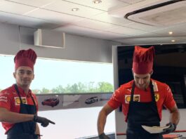 Ferrari drivers play cooking challenge