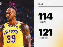 Lakers 114-121 Warriors pre-season game