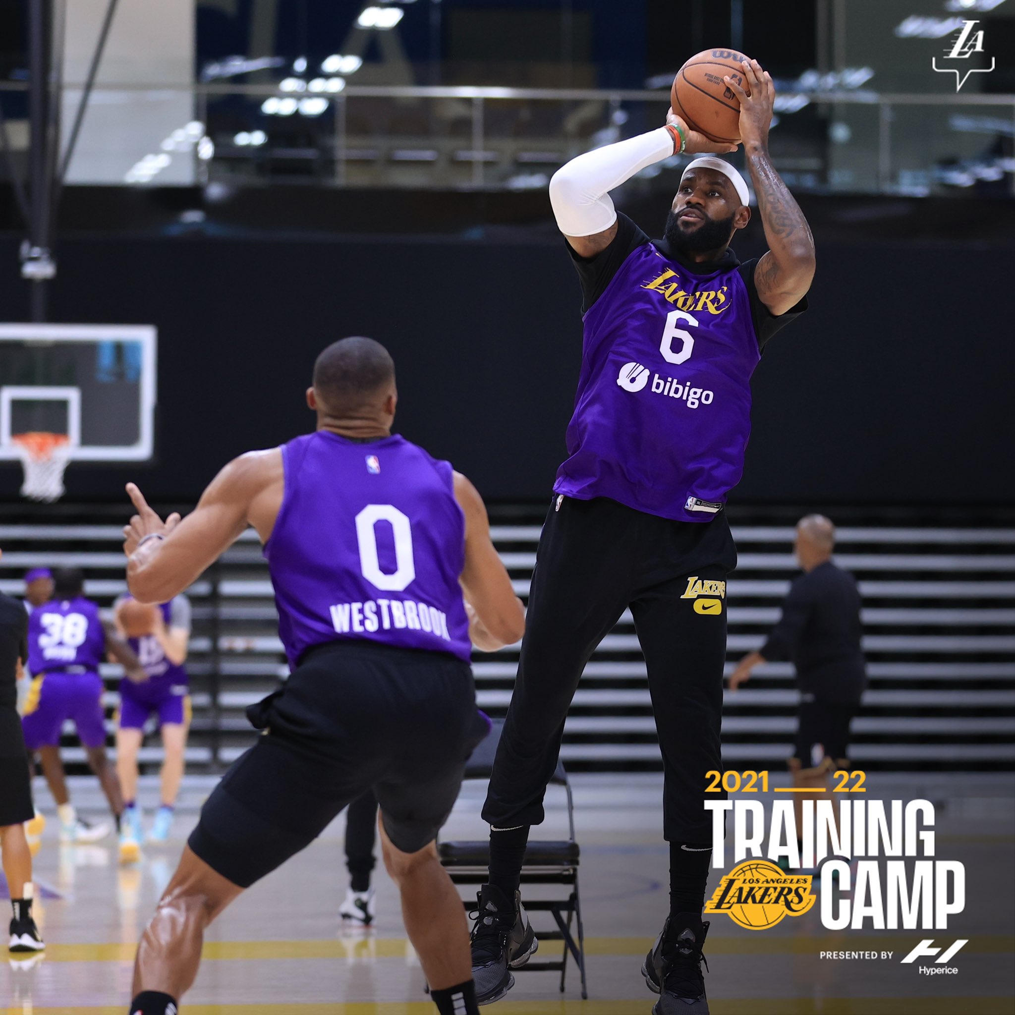 Lebron James in Lakers 2021 training camp