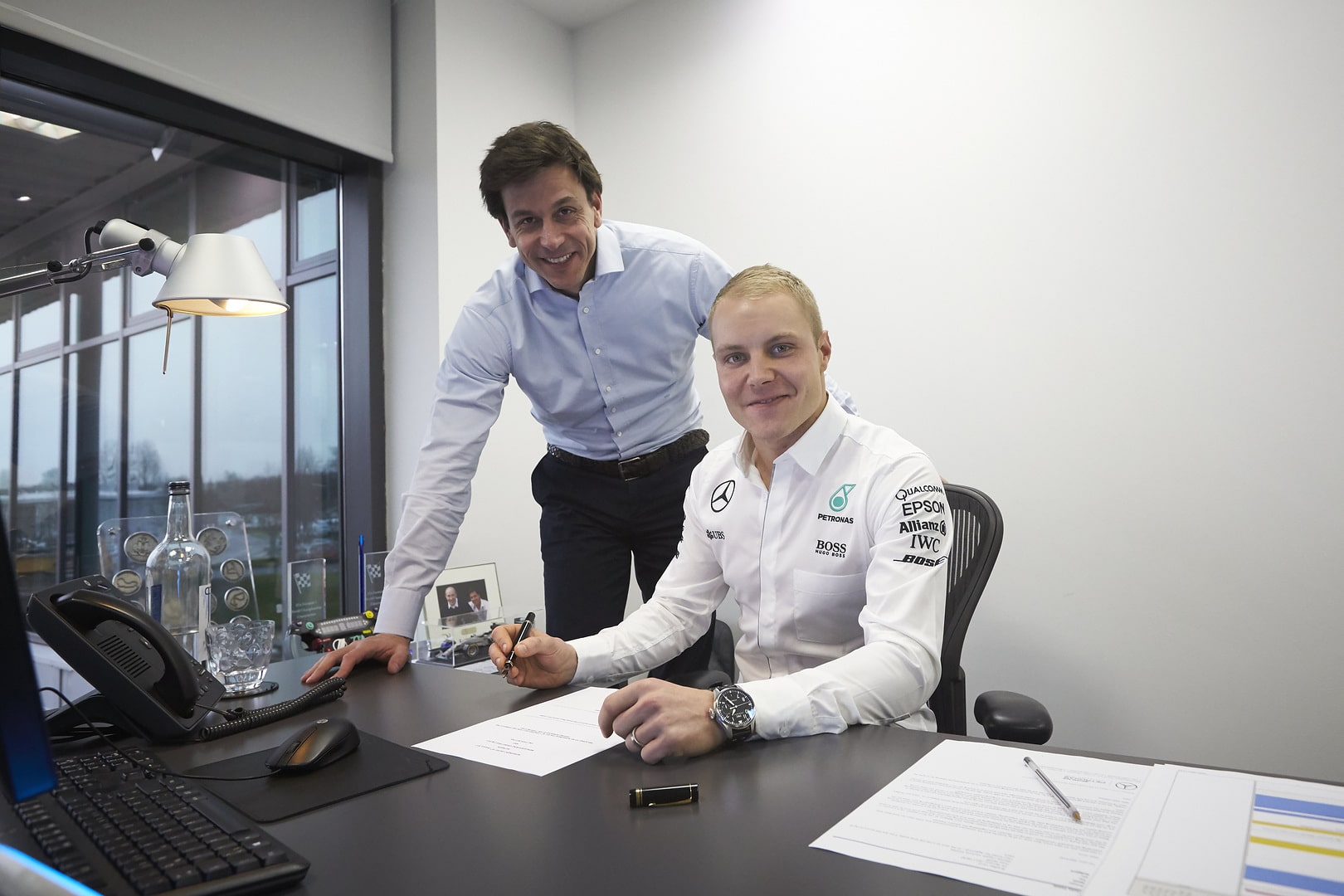 Toto Wolff with Bottas
