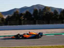 Lando Norris tests MCL36 for the first time