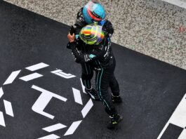Mercedes teammates clinches double podium
