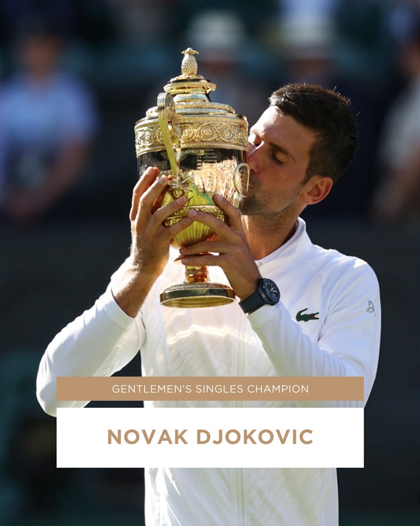 Novak Djokovic wins the 2022 Wimbledon title